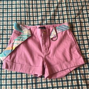 ralph lauren girls size 10 pink shorts with belt